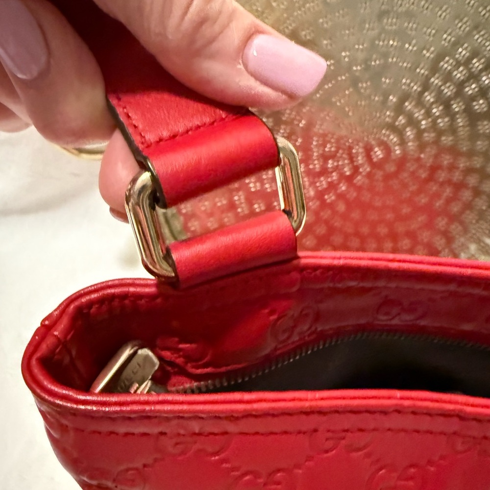Gucci Red Leather Crossbody Bag - Picture 6 of 13